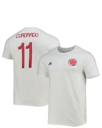 adidas Juan Cuadrado White Colombia National Team Amplifier Name Number T Shirt