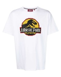 Mostly Heard Rarely Seen 8-Bit Jurassic Park Graphic Print T Shirt