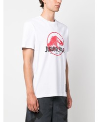 Neil Barrett Jurassic Park Print Cotton T Shirt