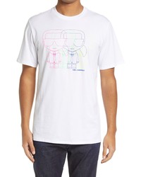 KARL LAGERFELD PARIS Karl Character Cotton Graphic Tee In White At Nordstrom