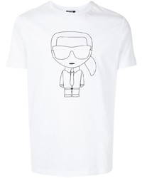 Karl Lagerfeld Kikonik Outline Print Cotton T Shirt