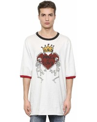 Dolce & Gabbana King Of Love Print Cotton Jersey T Shirt