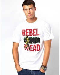 KR3W T Shirt With Rebel Dread Print White