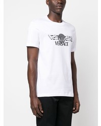 Versace La Greca Logo Print T Shirt