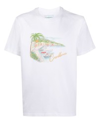 Casablanca Lago Di Casa Print Cotton T Shirt