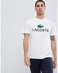 Lacoste Large Chest Logo T Shirt In White