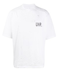 Unravel Project Lax Distress Printed T Shirt