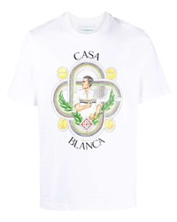 Casablanca Le Joueur Organic Cotton T Shirt