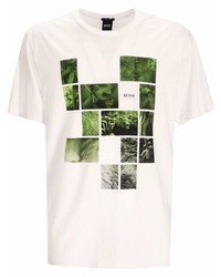 BOSS Leaf Photograph Print T Shirt
