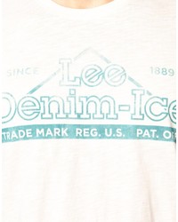Lee T Shirt Denim Ice Print Slub