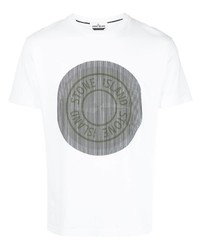 Stone Island Lenticular One Logo Print T Shirt