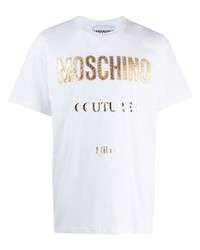 Moschino Lettering Logo Stamp T Shirt