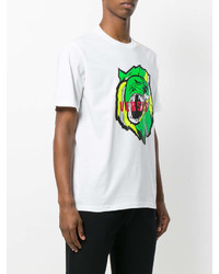 Versus Lion Logo Print T Shirt