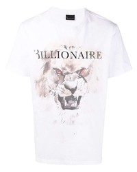 Billionaire Lion Logo Print T Shirt