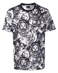 Billionaire Lion Print Cotton T Shirt