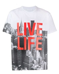 Neil Barrett Live Life Short Sleeved T Shirt