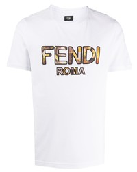 Fendi Logo Applique T Shirt