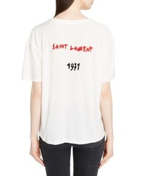 Saint Laurent Logo Boyfriend Tee
