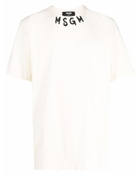MSGM Logo Collar T Shirt