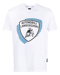 Lamborghini Logo Crest Print T Shirt