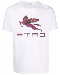 Etro Logo Crew Neck T Shirt