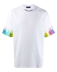 Vision Of Super Logo Flame Print T Shirt