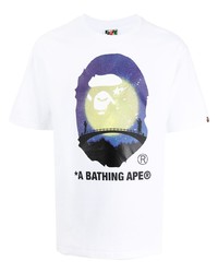 A Bathing Ape Logo Graphic Print Cotton T Shirt