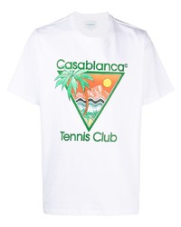 Casablanca Logo Graphic Print T Shirt