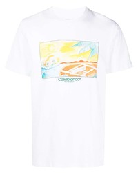 Casablanca Logo Graphic Print T Shirt