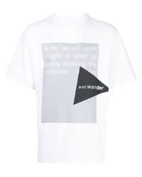 And Wander Logo Graphic Print T Shirt