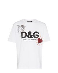 Dolce & Gabbana Logo Heart Print T Shirt