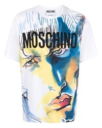 Moschino Logo Illustration Print T Shirt