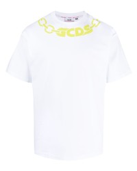 Gcds Logo Neck Cotton T Shirt