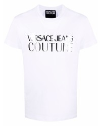 VERSACE JEANS COUTURE Logo Patch Cotton T Shirt