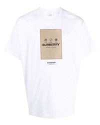 Burberry Logo Patch Round Neck T Shirt