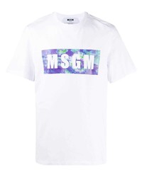 MSGM Logo Print Boxy T Shirt