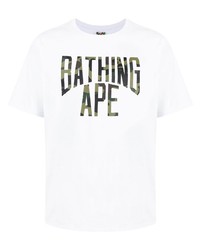 A Bathing Ape Logo Print Camo T Shirt