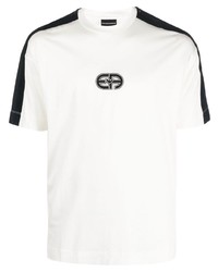 Emporio Armani Logo Print Color Block T Shirt