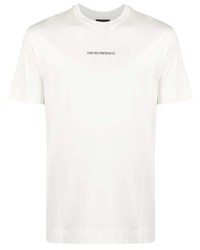 Emporio Armani Logo Print Cotton Blend T Shirt