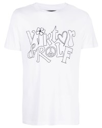Viktor & Rolf Logo Print Cotton Blend T Shirt