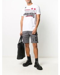 DSQUARED2 Logo Print Cotton T Shirt