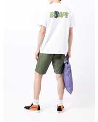 A Bathing Ape Logo Print Cotton T Shirt