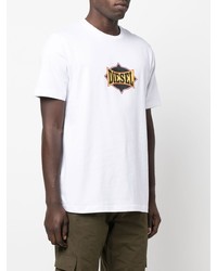 Diesel Logo Print Cotton T Shirt