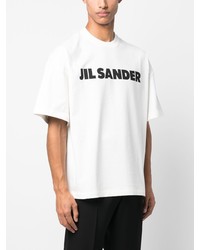 Jil Sander Logo Print Cotton T Shirt