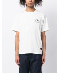 Evisu Logo Print Cotton T Shirt