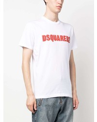 DSQUARED2 Logo Print Cotton T Shirt