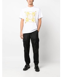 VERSACE JEANS COUTURE Logo Print Cotton T Shirt