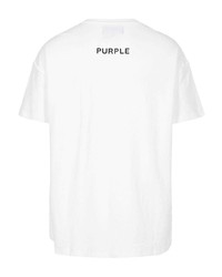 purple brand Logo Print Cotton T Shirt