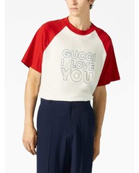 Gucci Logo Print Cotton T Shirt