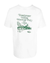 Family First Logo Print Cotton T Shirt
